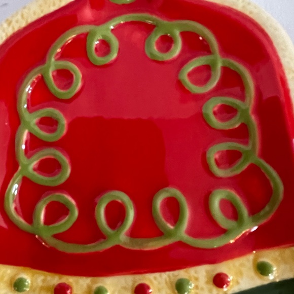 Fitz And Floyd Sugar Coated Christmas Bell Snack Plate - Picture 6 of 8